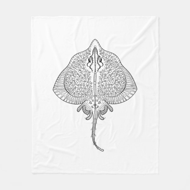 Inspired Stingray Totem Fleece Blanket (Front)
