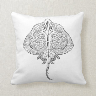 Inspired Stingray Totem Throw Pillow