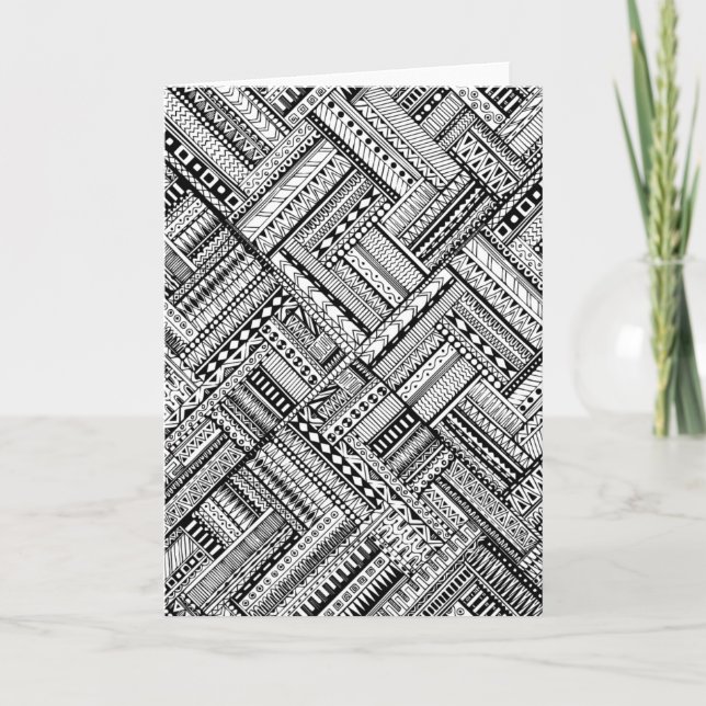 Inspired Tribal Art Pattern Card (Front)