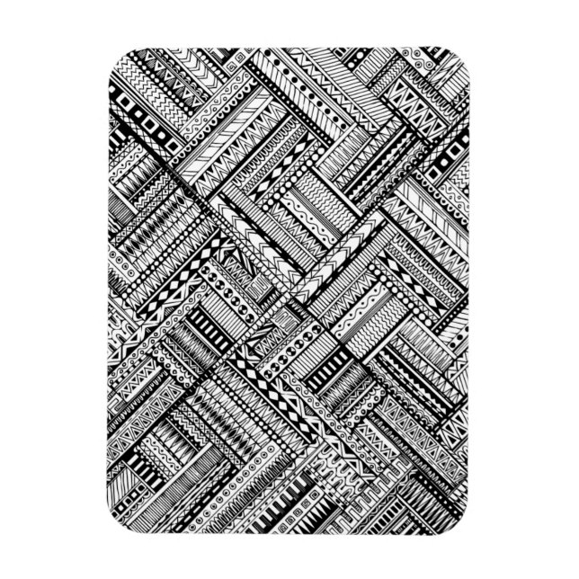 Inspired Tribal Art Pattern Magnet (Vertical)
