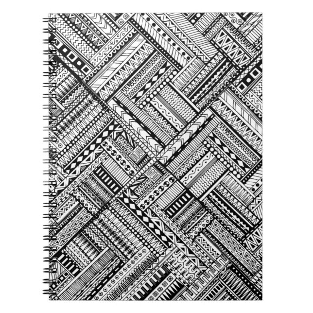 Inspired Tribal Art Pattern Notebook (Front)