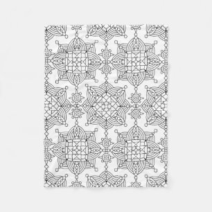 Inspired Tribal Artsy Pattern Fleece Blanket