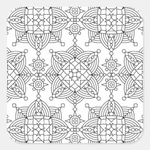 Inspired Tribal Artsy Pattern Square Sticker
