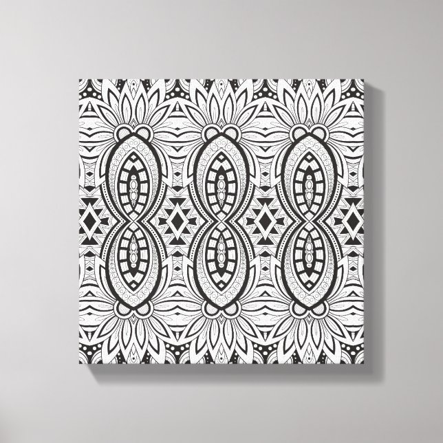 Inspired Tribal Drawing 6 Canvas Print (Front)