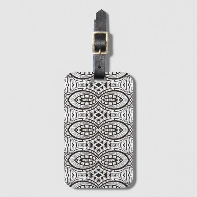 Inspired Tribal Drawing Luggage Tag (Front Vertical)