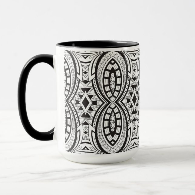 Inspired Tribal Drawing Mug (Left)