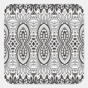 Inspired Tribal Drawing Square Sticker