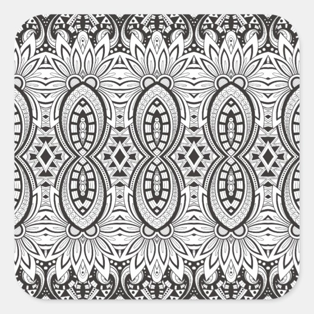 Inspired Tribal Drawing Square Sticker (Front)