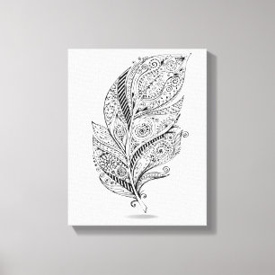 Inspired Tribal Feather 6 Canvas Print