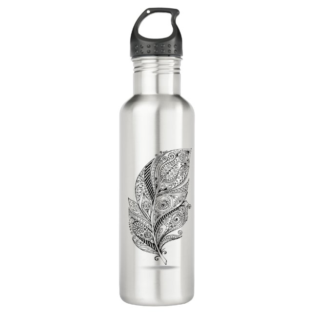 Inspired Tribal Feather 710 Ml Water Bottle (Front)