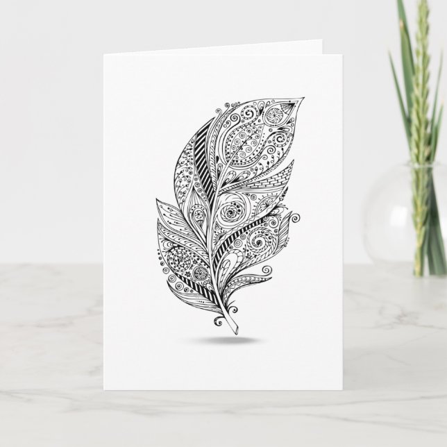 Inspired Tribal Feather Card (Front)