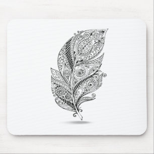 Inspired Tribal Feather Mouse Pad