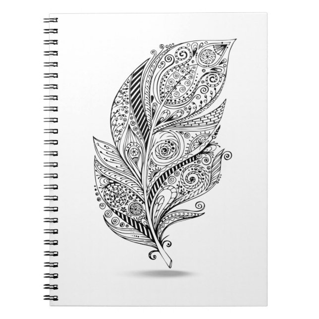 Inspired Tribal Feather Notebook (Front)