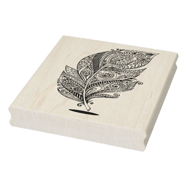 Inspired Tribal Feather Rubber Stamp (Stamp)