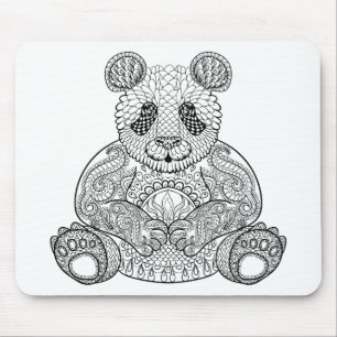 Inspired Tribal Panda Mouse Pad