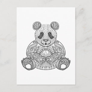 Inspired Tribal Panda Postcard