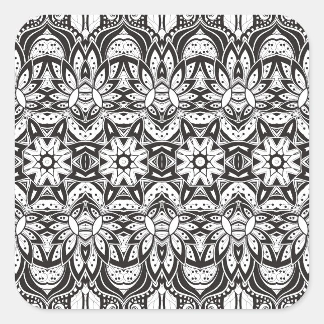Inspired Tribal Style  Illustration Square Sticker (Front)