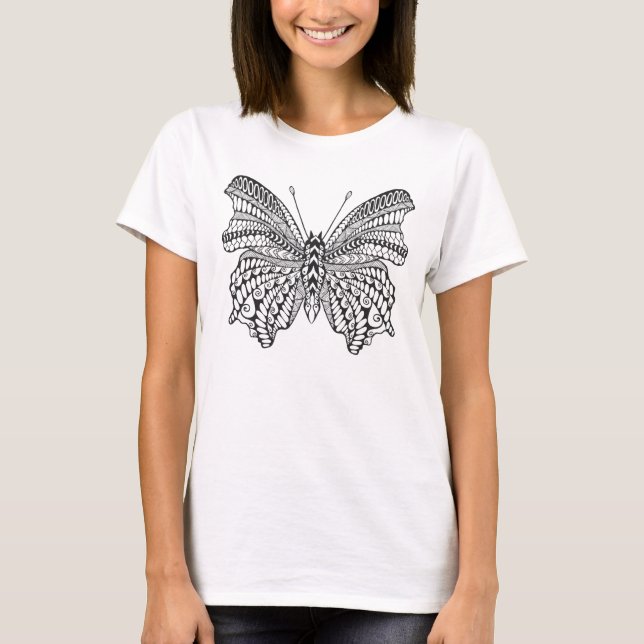 Inspired Tropical Butterfly T-Shirt (Front)