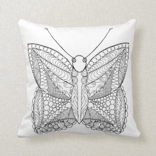 Inspired Tropical Design Butterfly Throw Pillow