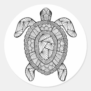 Inspired Turtle Classic Round Sticker