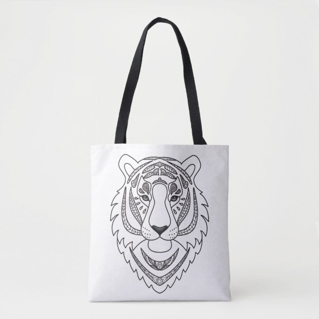 Inspired White Tiger 2 Tote Bag (Front)