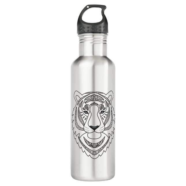 Inspired White Tiger 710 Ml Water Bottle (Front)