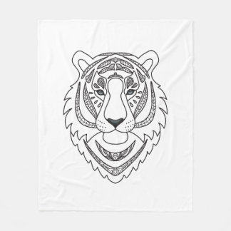 Inspired White Tiger Fleece Blanket