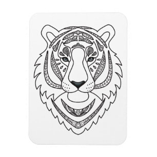 Inspired White Tiger Magnet
