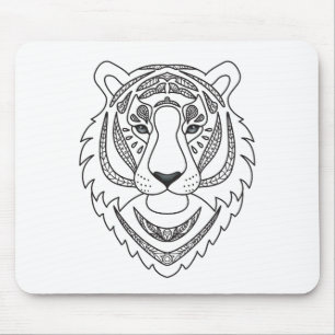 Inspired White Tiger Mouse Pad