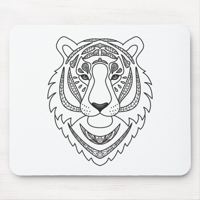 Inspired White Tiger Mouse Pad (Front)