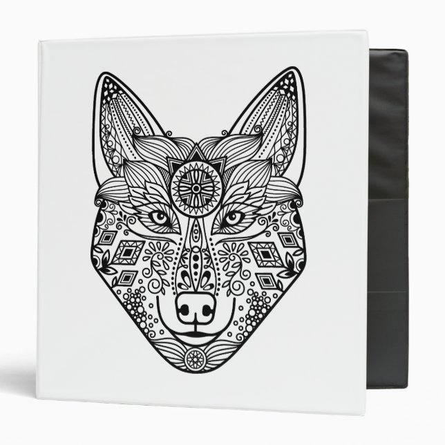 Inspired Wolf Head Binder (Front/Inside)