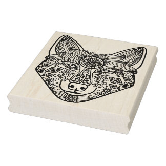Inspired Wolf Head Rubber Stamp