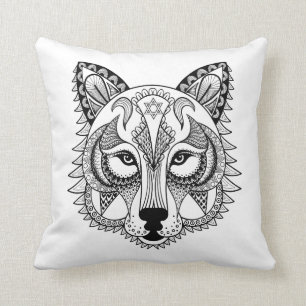 Inspired Wolf Throw Pillow