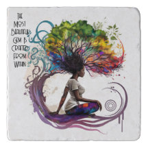 Inspired Woman Crafted Within Trivet