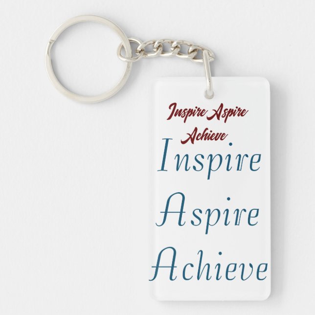 Inspirer Aspire Atteindre Rectangle Porte - clé (Devant)