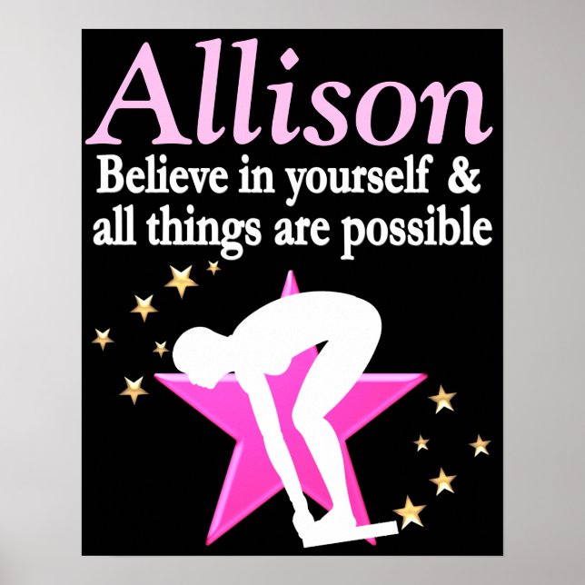 INSPIRER ROSE PERSONNALISÉ POSTER DE LA PETITE FIL (Devant)