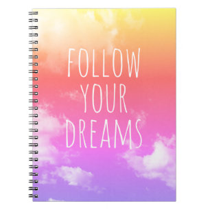 Inspirer Suivez vos rêves Carnet de devis rose