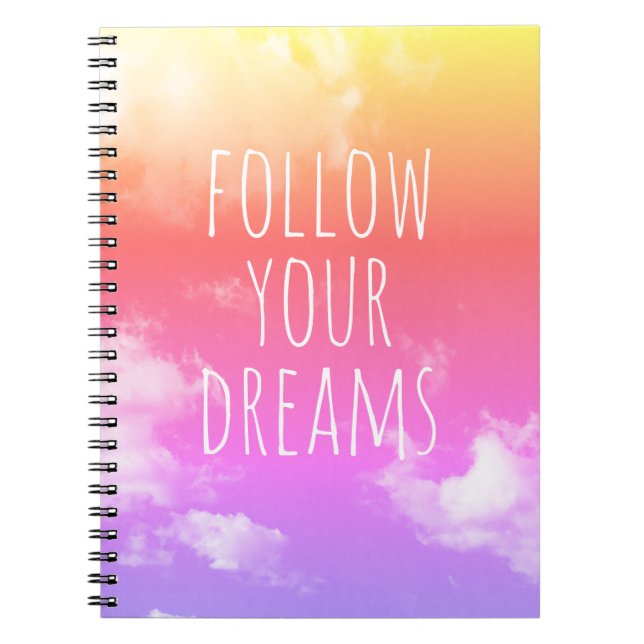 Inspirer Suivez vos rêves Carnet de devis rose (Devant)