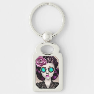 Inspirewire Opal Goggles Girl Keychain