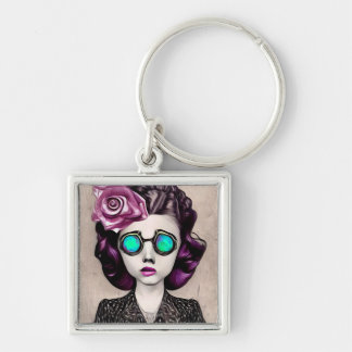 Inspirewire Opal Goggles Girl Keychain