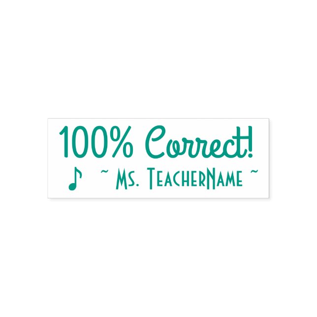 Inspiring "100% Correct!" Marking Rubber Stamp (Design)