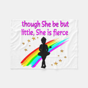 INSPIRING BALLERINA QUOTE DESIGN FLEECE BLANKET