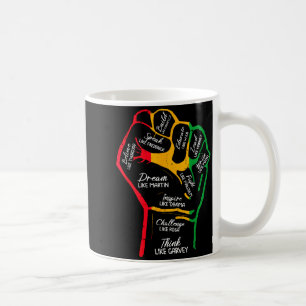 Inspiring Black Leaders Power Fist Hand Black Hist Coffee Mug