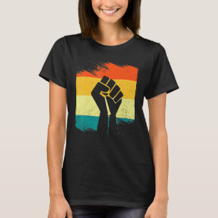Inspiring Black Leaders Power Fist Hand Black Hist T-Shirt