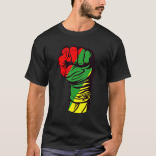 Inspiring Black Leaders Power Fist Hand Black Hist T-Shirt