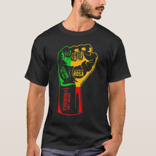 Inspiring Black Leaders Power Fist Hand Black Hist T-Shirt