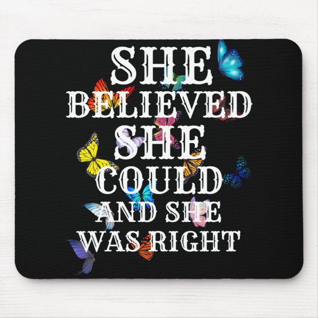 Inspiring butterfly mouse pad (Front)