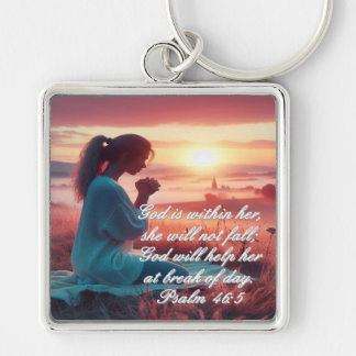 'Inspiring Faith' Premium Square Keychain