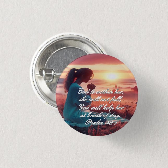 'Inspiring Faith' Round Button (Front & Back)
