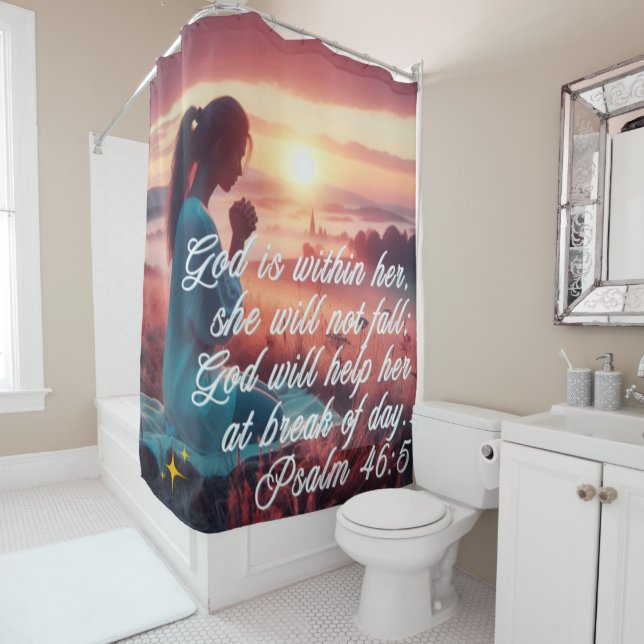 'Inspiring Faith' Shower Curtain (In Situ)